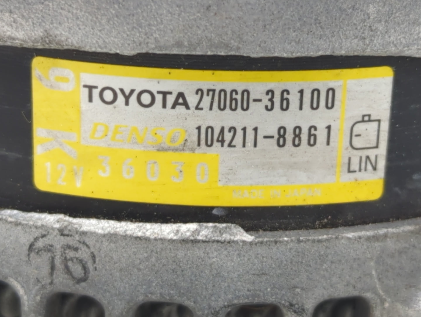 2018-2021 Lexus Nx300 Alternator Replacement Generator Charging Assembly Engine OEM P/N:27060-36100 104211-8861 Fits OEM Use