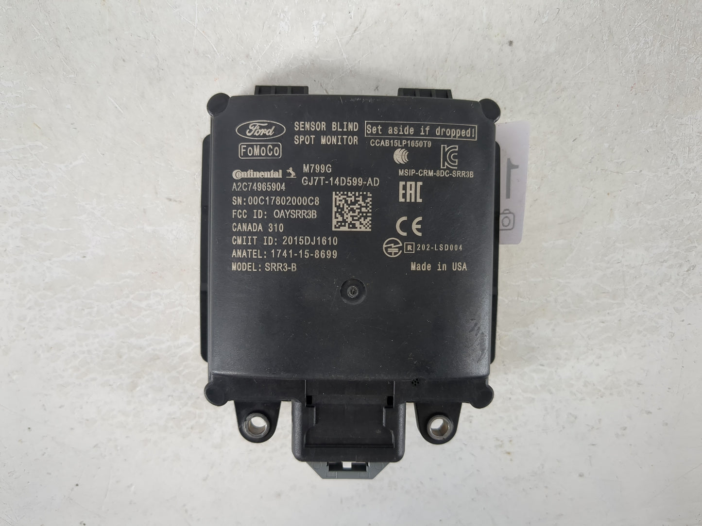 2018 Lincoln Mkc Blind Spot Monitor Sensor Control Module - Oemusedautoparts1.com