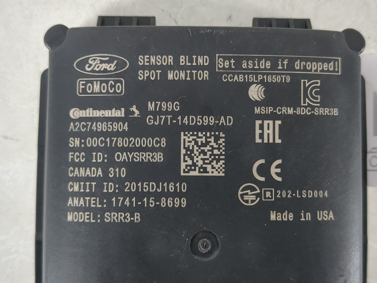 2018 Lincoln Mkc Blind Spot Monitor Sensor Control Module - Oemusedautoparts1.com