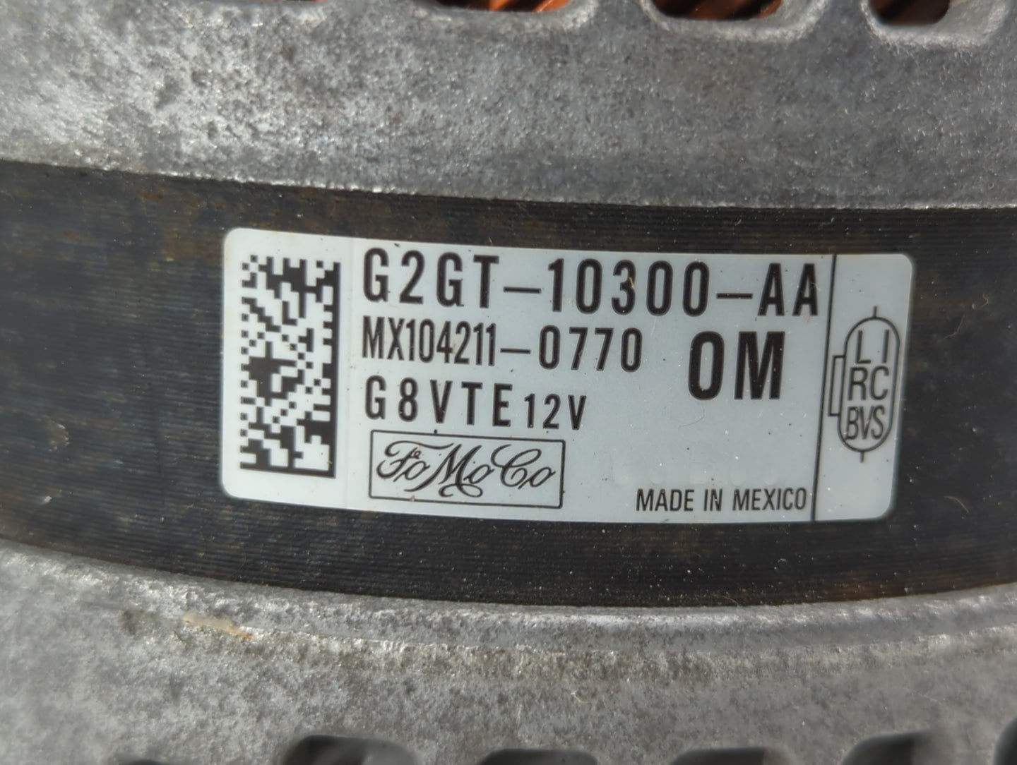 2018 Lincoln Mks Alternator Replacement Generator Charging Assembly Engine OEM P/N:G2GT-10300-JA EJ7T-10300-AA Fits OEM Used