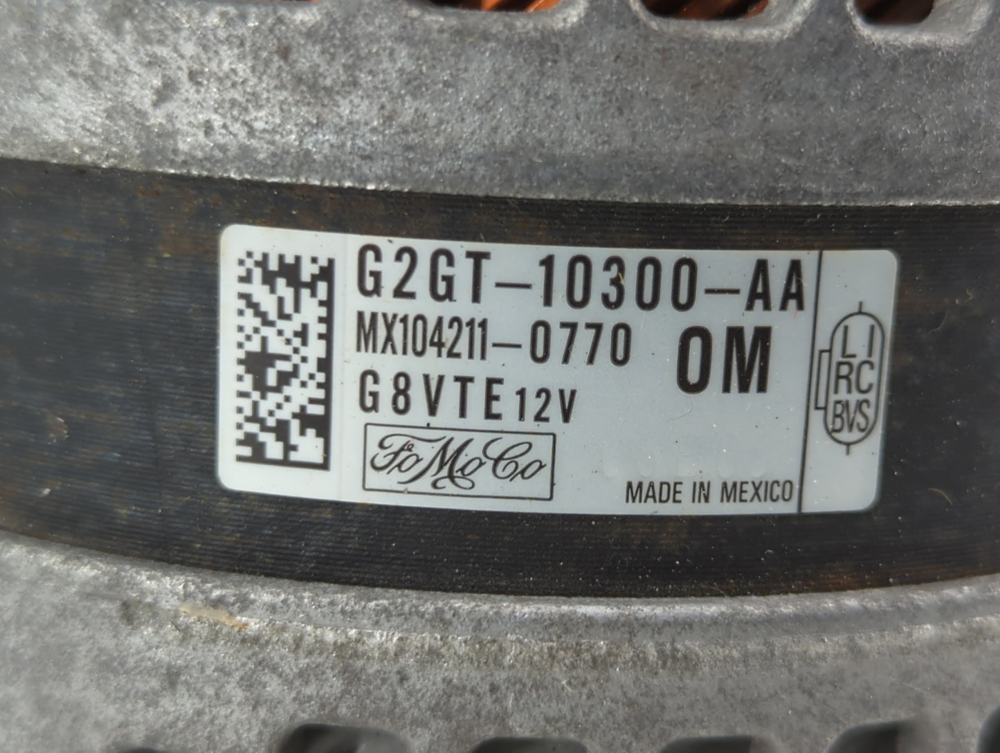 2018 Lincoln Mks Alternator Replacement Generator Charging Assembly Engine OEM P/N:G2GT-10300-JA EJ7T-10300-AA Fits OEM Used