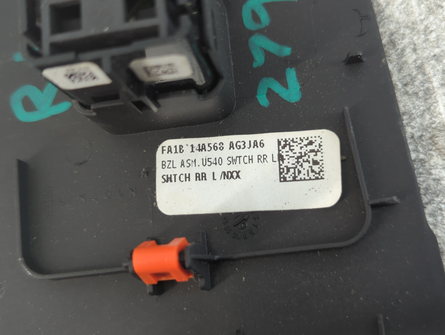 2016-2018 Lincoln Mkx Master Power Window Switch Replacement Driver Side Left P/N:FA1B-14A568-AG3 Fits OEM Used Auto Parts -