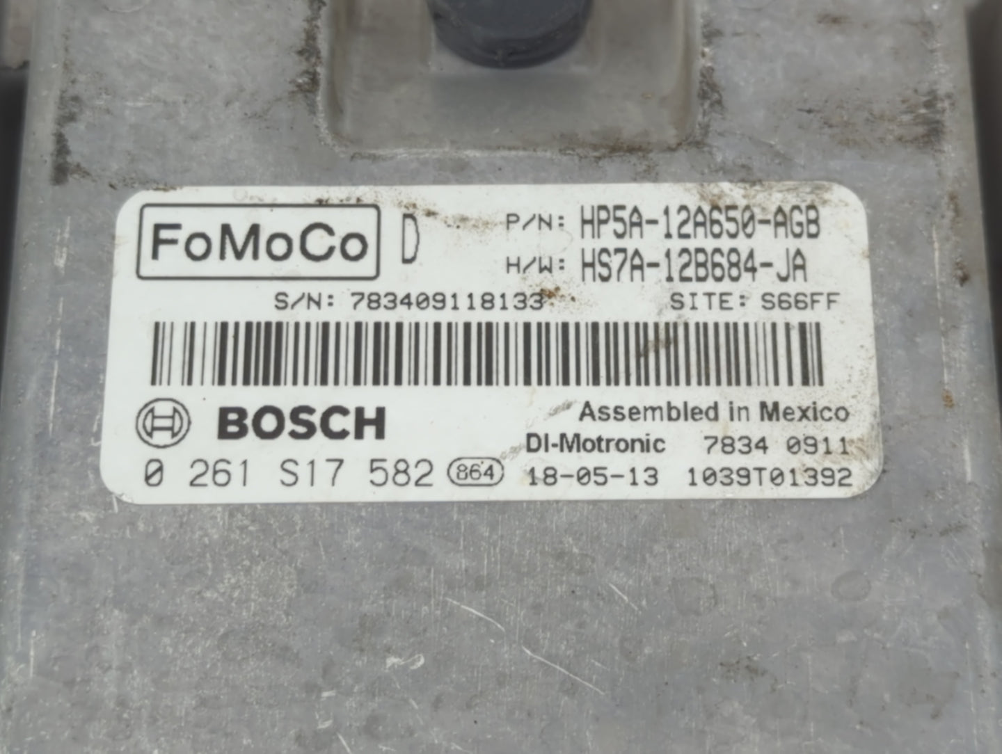 2017-2019 Lincoln Mkz PCM Engine Control Computer ECU ECM PCU OEM P/N:HP5A-12A650-AGB 0 261 S17 582 Fits Fits 2017 2018 2019