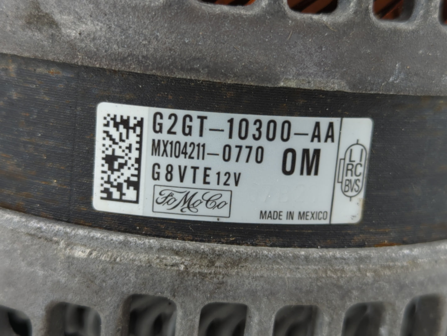 2013-2020 Lincoln Mkz Alternator Replacement Generator Charging Assembly Engine OEM P/N:G2GT-10300-AA Fits OEM Used Auto Par