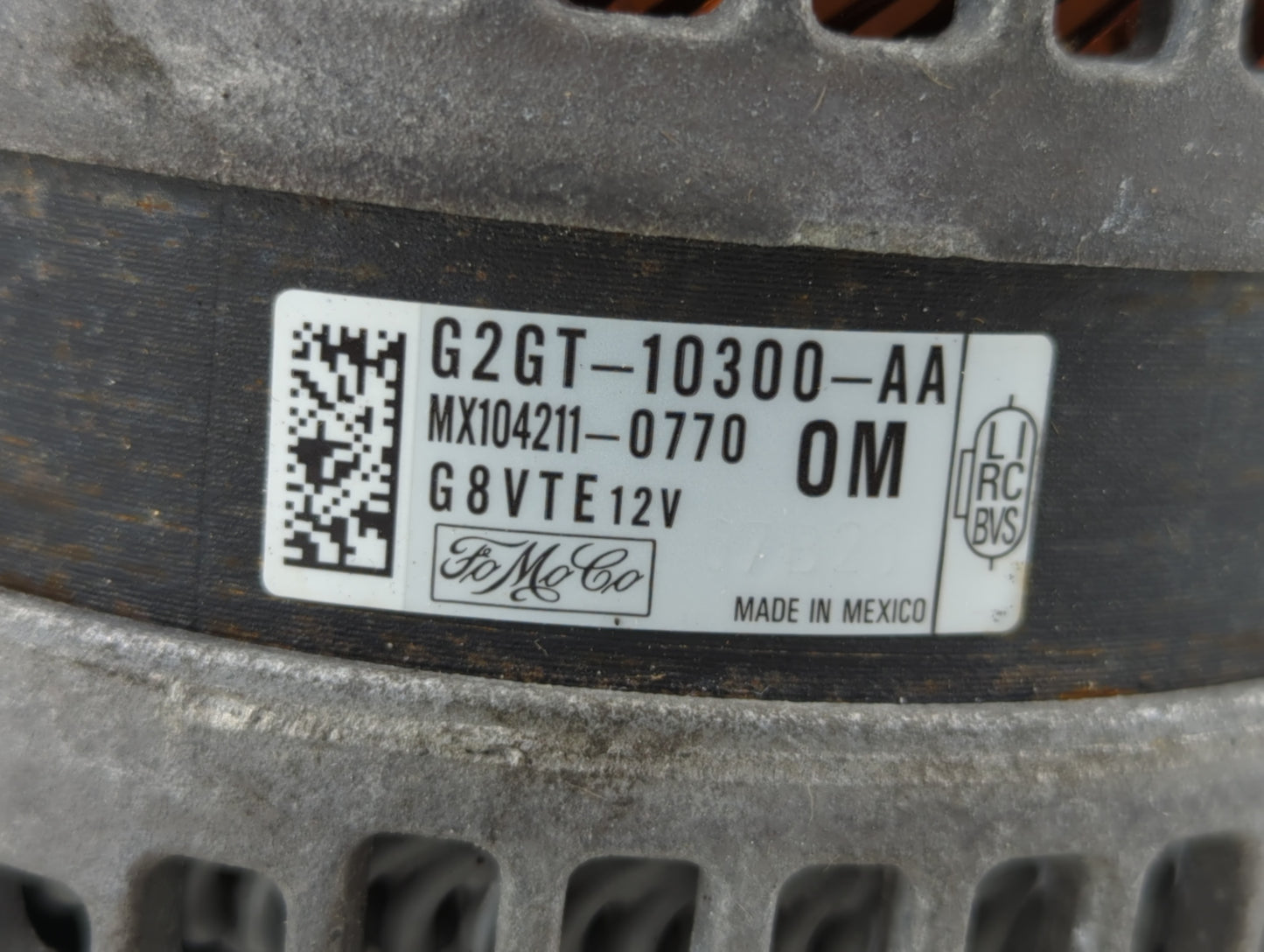 2013-2020 Lincoln Mkz Alternator Replacement Generator Charging Assembly Engine OEM P/N:G2GT-10300-AA Fits OEM Used Auto Par