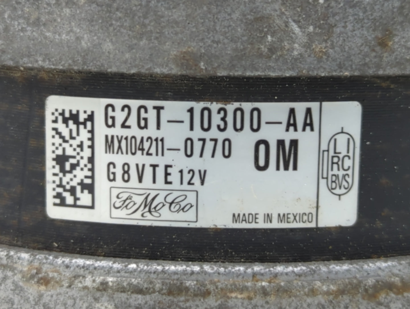 2013-2020 Lincoln Mkz Alternator Replacement Generator Charging Assembly Engine OEM P/N:G2GT-10300-AA Fits OEM Used Auto Par