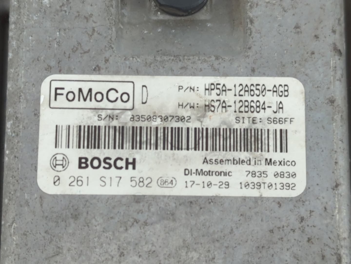 2017-2019 Lincoln Mkz PCM Engine Control Computer ECU ECM PCU OEM P/N:HS7A-12B684-JA HP5A-12A650-AGB Fits Fits 2017 2018 201