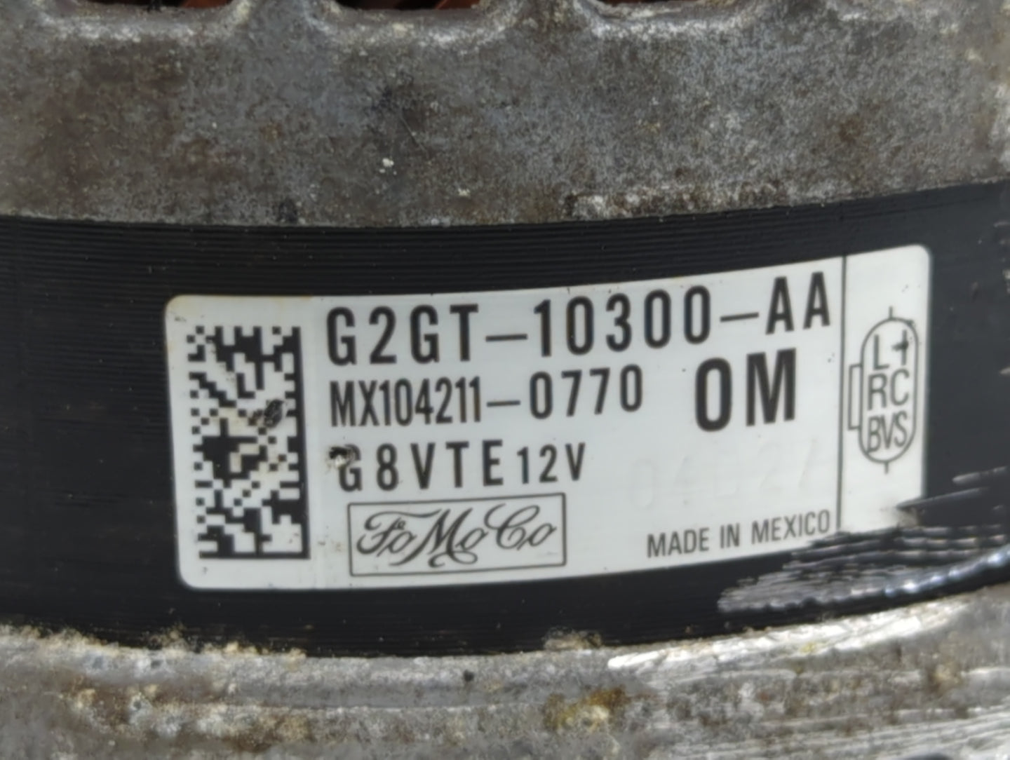 2013-2020 Lincoln Mkz Alternator Replacement Generator Charging Assembly Engine OEM P/N:G2GT-10300-AA Fits OEM Used Auto Par