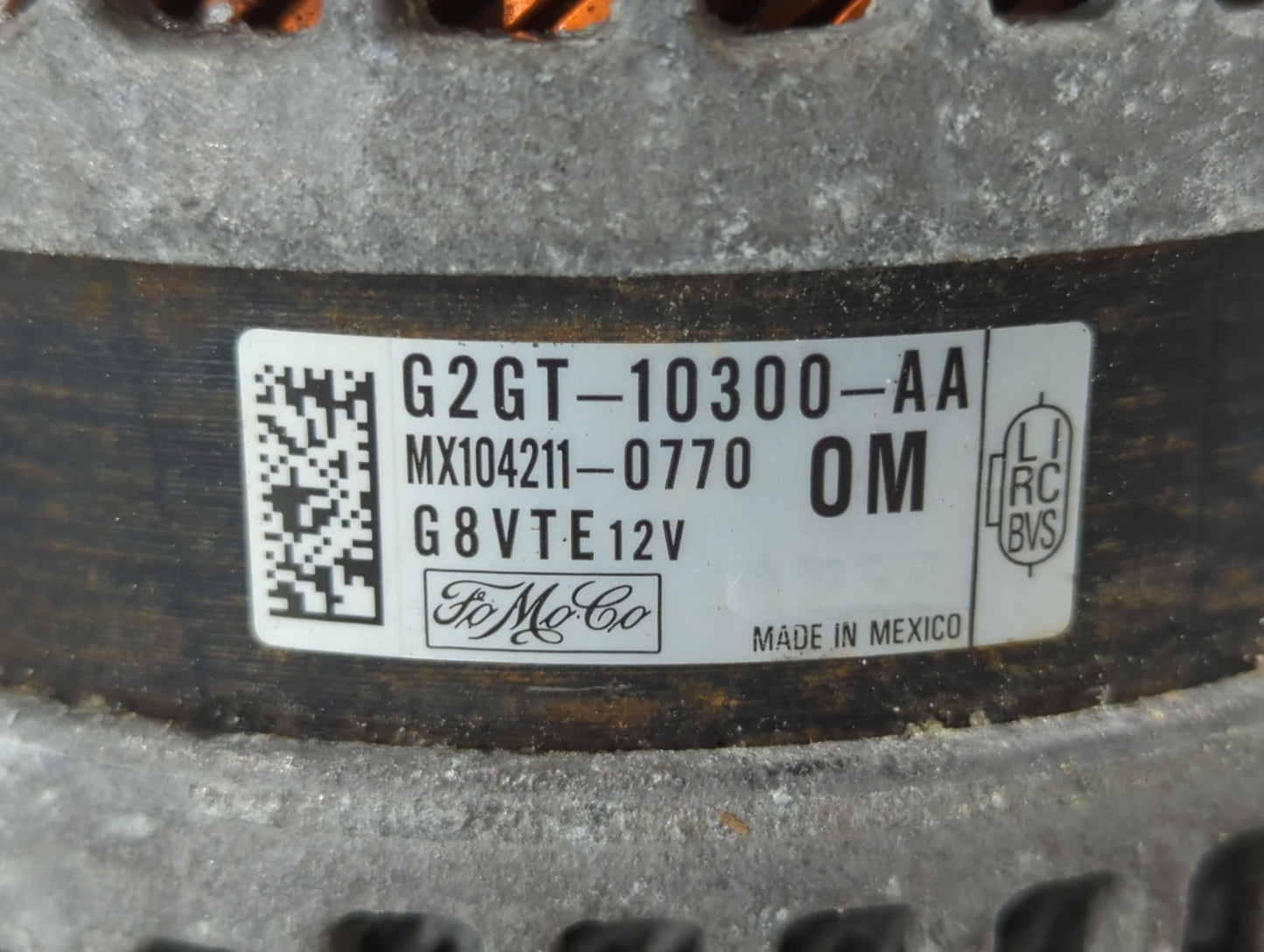 2013-2020 Lincoln Mkz Alternator Replacement Generator Charging Assembly Engine OEM P/N:G2GT-10300-AA Fits OEM Used Auto Par