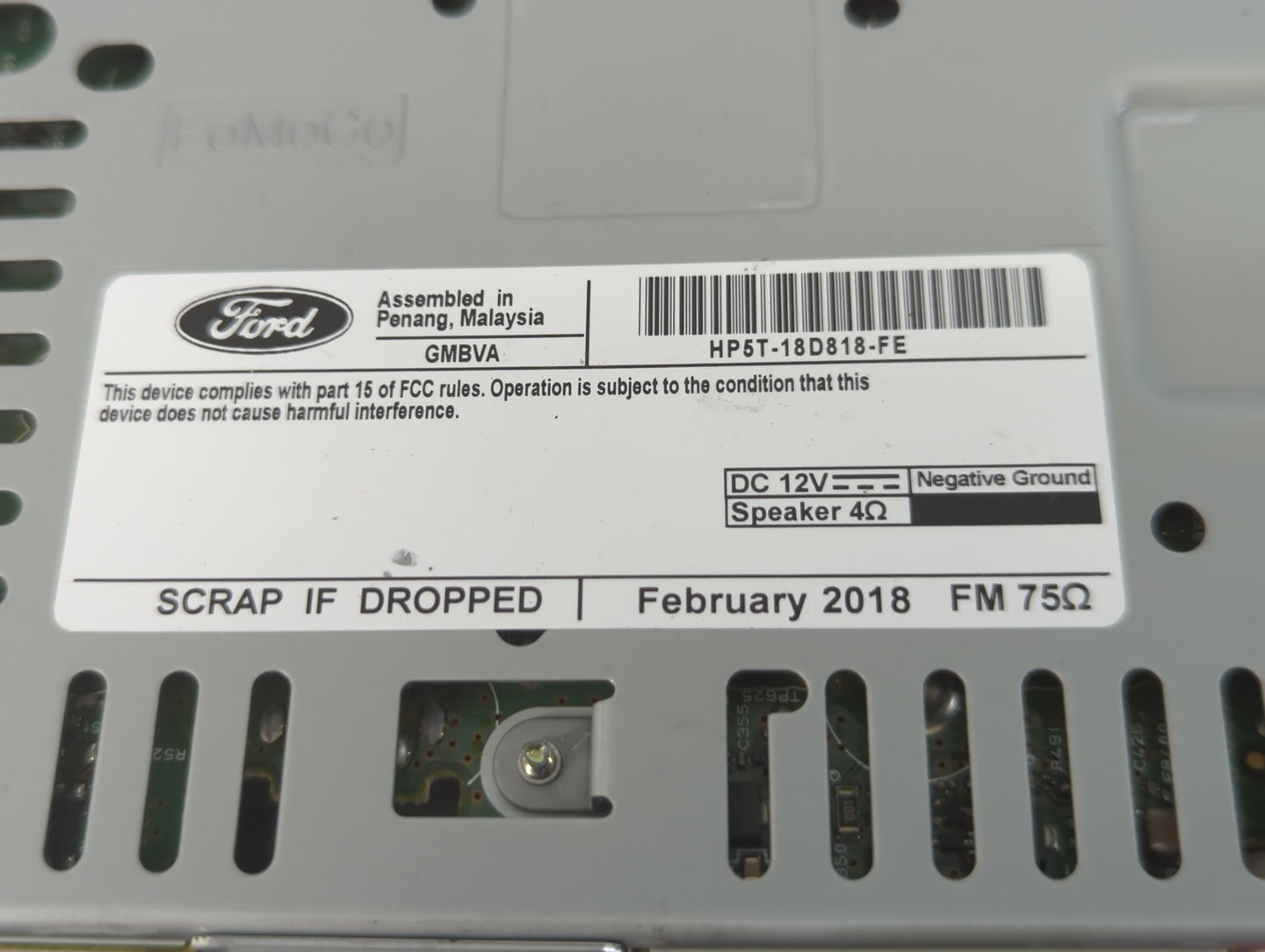 2017-2020 Lincoln Mkz Radio AM FM Cd Player Receiver Replacement P/N:HP5T-18D818-FE Fits Fits 2017 2018 2019 2020 OEM Used A