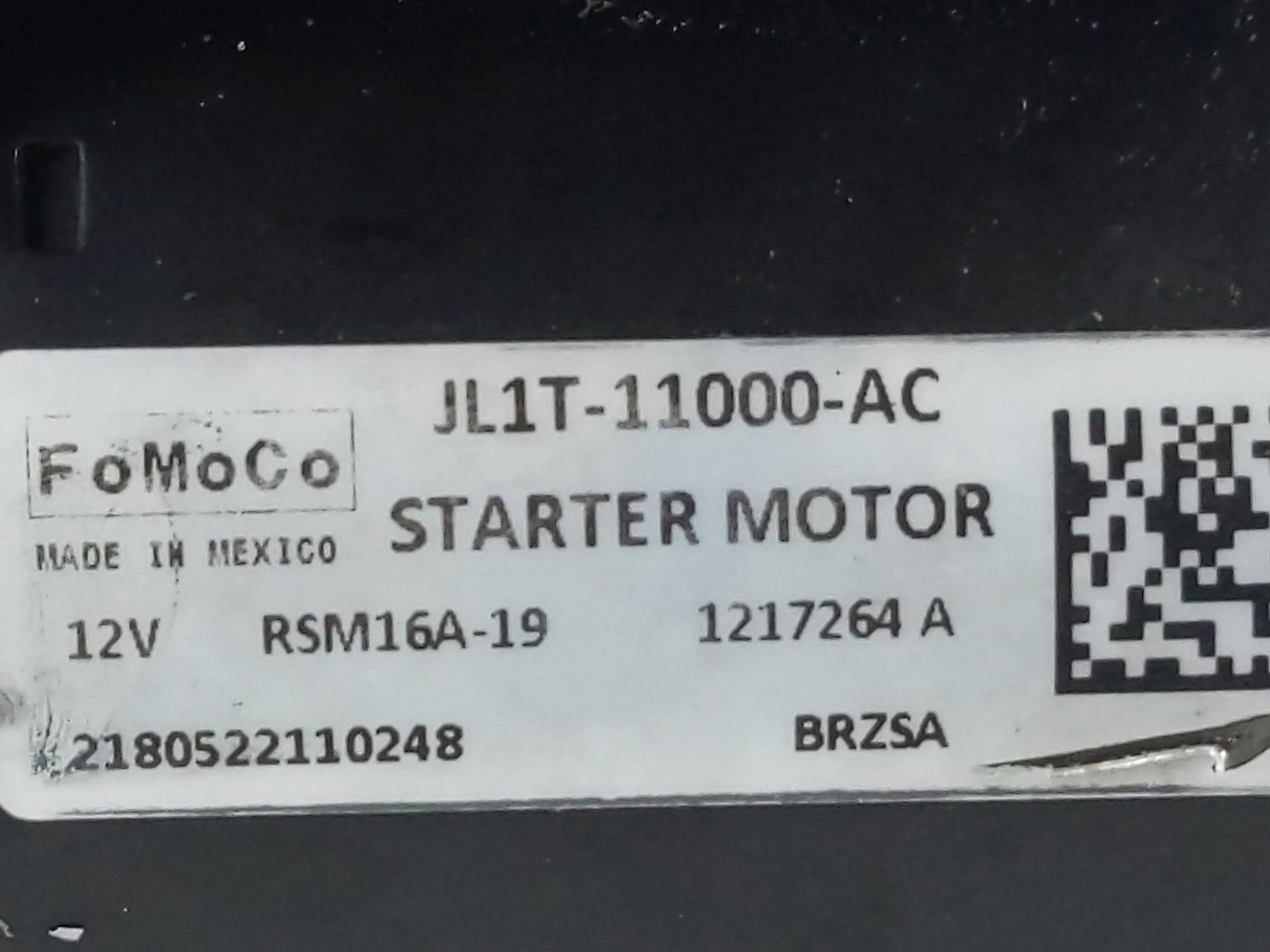 2018 Lincoln Navigator Car Starter Motor Solenoid OEM P/N:JL1T-11000-AC Fits OEM Used Auto Parts - Oemusedautoparts1.com