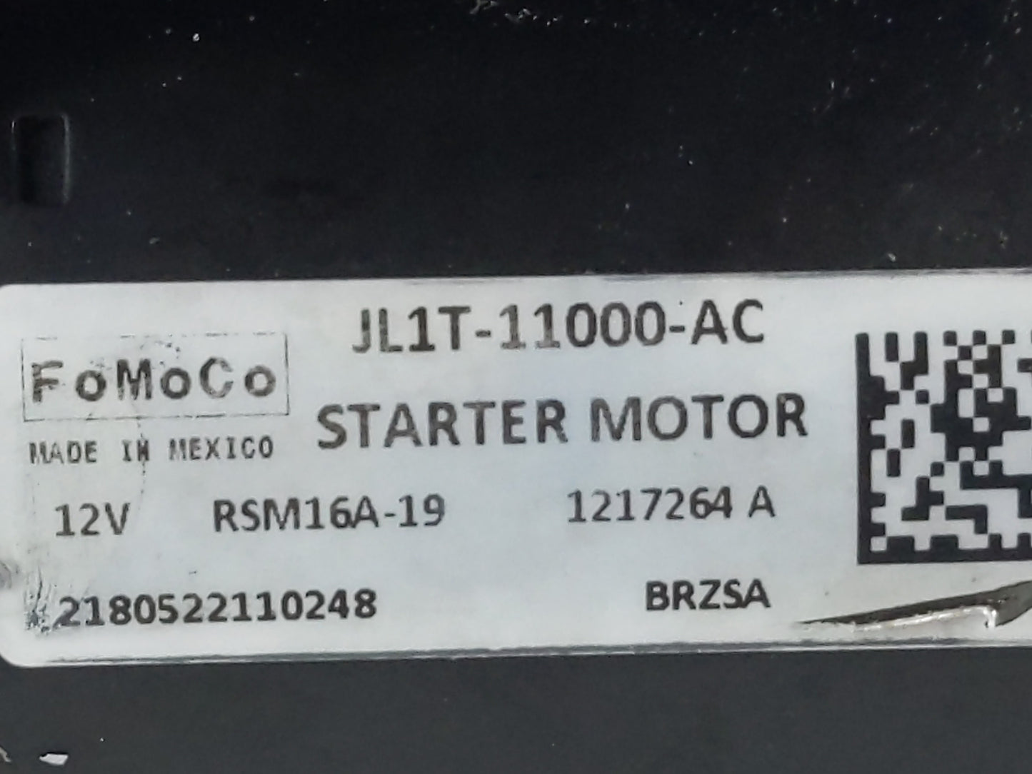 2018 Lincoln Navigator Car Starter Motor Solenoid OEM P/N:JL1T-11000-AC Fits OEM Used Auto Parts - Oemusedautoparts1.com