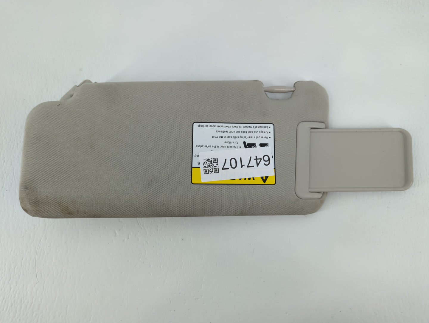 2018 Mazda 2 Sun Visor Shade Replacement Driver Left Mirror Fits OEM Used Auto Parts - Oemusedautoparts1.com