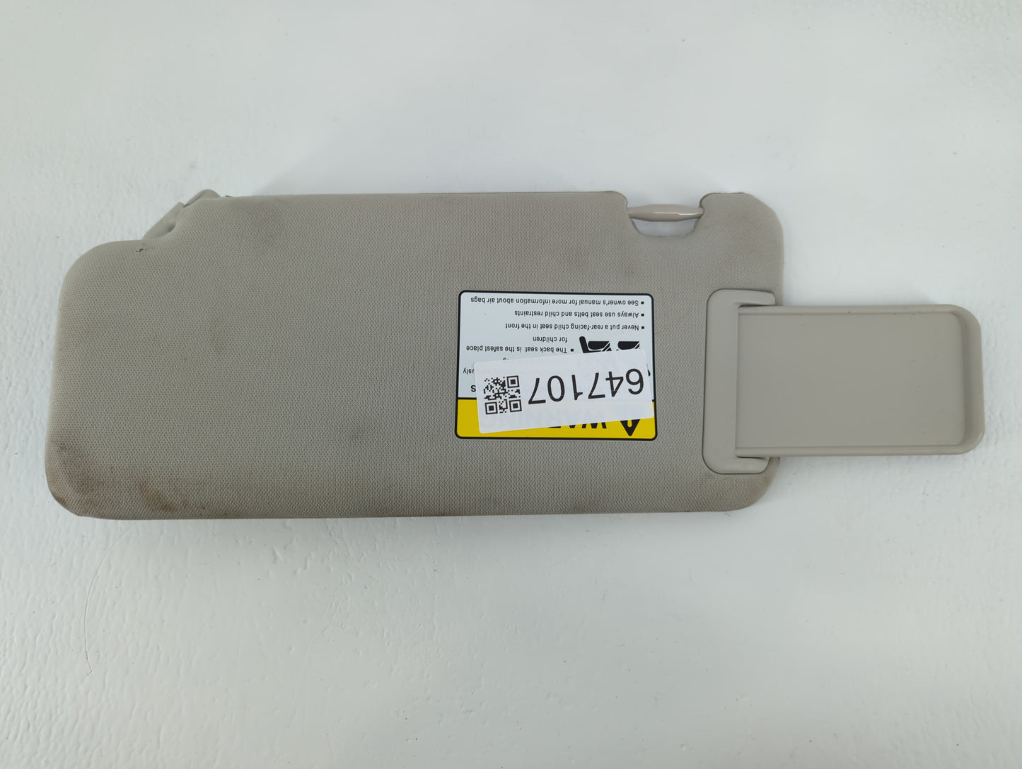 2018 Mazda 2 Sun Visor Shade Replacement Driver Left Mirror Fits OEM Used Auto Parts - Oemusedautoparts1.com