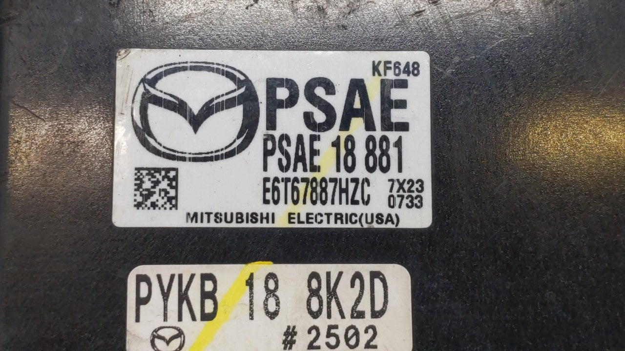 2018 Mazda 3 PCM Engine Control Computer ECU ECM PCU OEM P/N:PSAE 18 881,PYKB 18 8K2D,E6T67887HZC PSAE Fits OEM Used Auto Pa