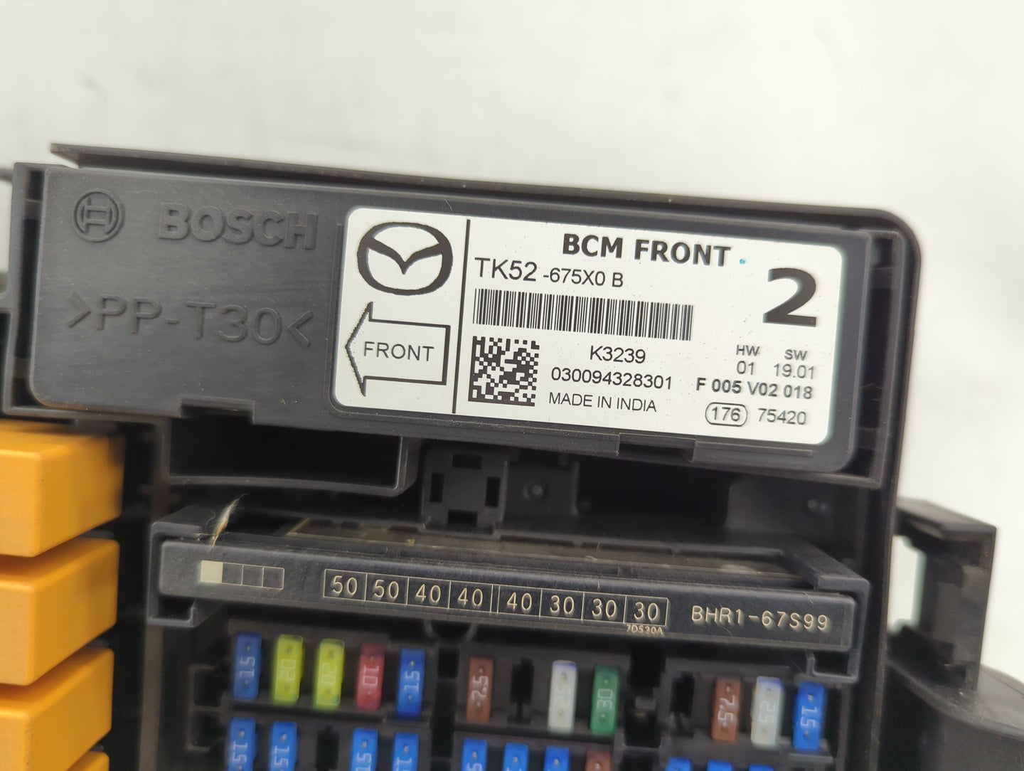 2014-2016 Mazda 3 Fusebox Fuse Box Panel Relay Module Fits Fits 2014 2015 2016 OEM Used Auto Parts - Oemusedautoparts1.com
