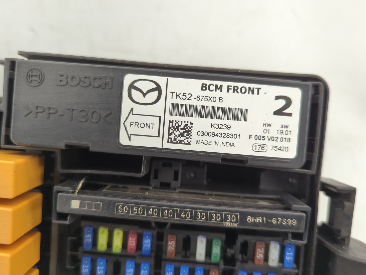 2014-2016 Mazda 3 Fusebox Fuse Box Panel Relay Module Fits Fits 2014 2015 2016 OEM Used Auto Parts - Oemusedautoparts1.com