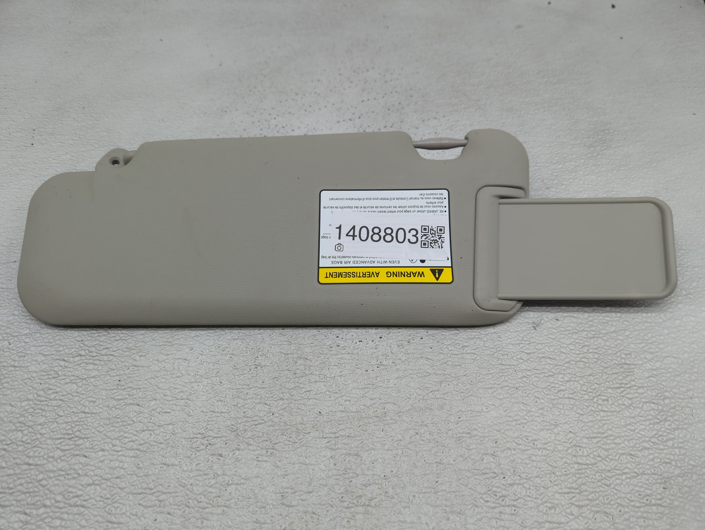 2014-2018 Mazda 3 Sun Visor Shade Replacement Passenger Right Mirror Fits Fits 2014 2015 2016 2017 2018 OEM Used Auto Parts 