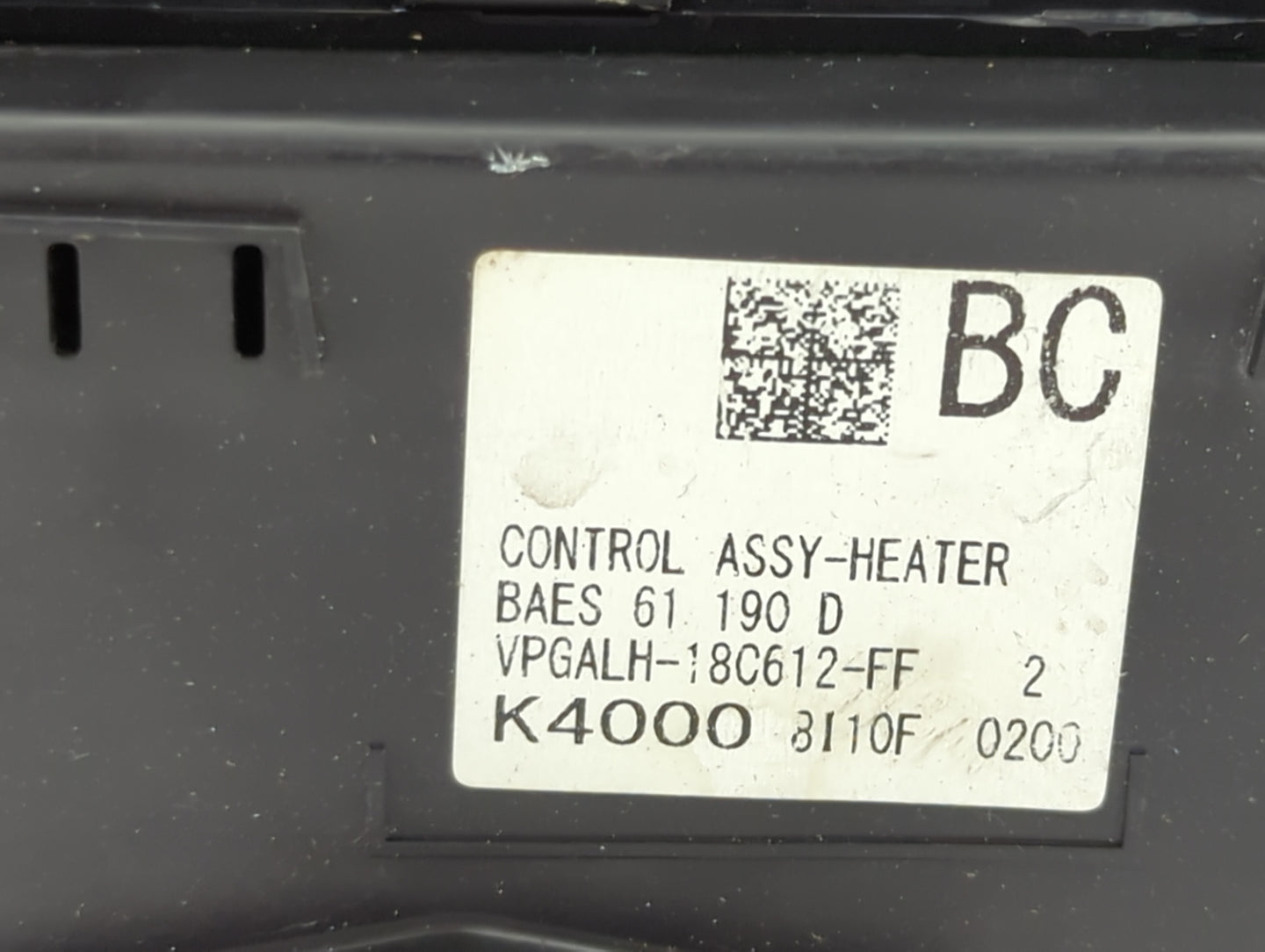2017-2018 Mazda 3 Climate Control Module Temperature AC/Heater Replacement P/N:BAES61190D VPGALH-18C612-FF Fits Fits 2017 20