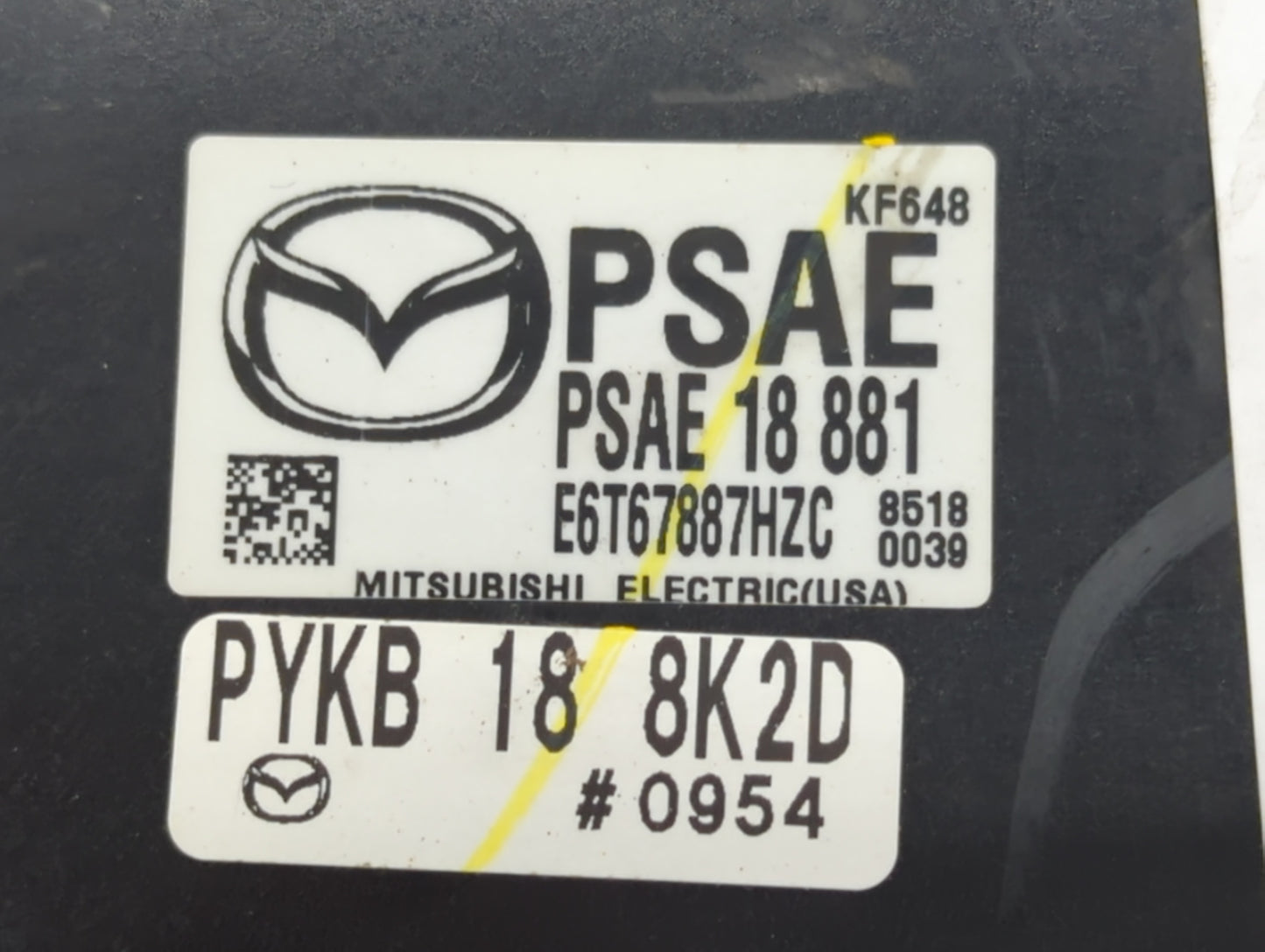 2017-2018 Mazda 3 PCM Engine Control Computer ECU ECM PCU OEM P/N:PYKB 18 8K2D PSAE 18 881 Fits Fits 2017 2018 OEM Used Auto