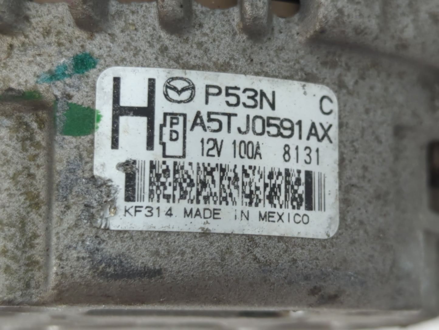 2018 Mazda 3 Alternator Replacement Generator Charging Assembly Engine OEM P/N:A5TJ0591ZX Fits Fits 2016 2017 2019 2020 2021