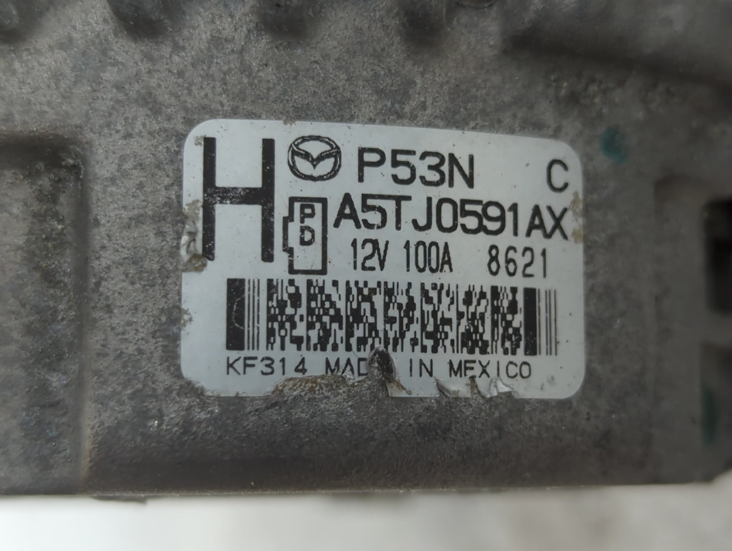 2018 Mazda 3 Alternator Replacement Generator Charging Assembly Engine OEM P/N:A5TJ0591AX P53NC Fits OEM Used Auto Parts - O