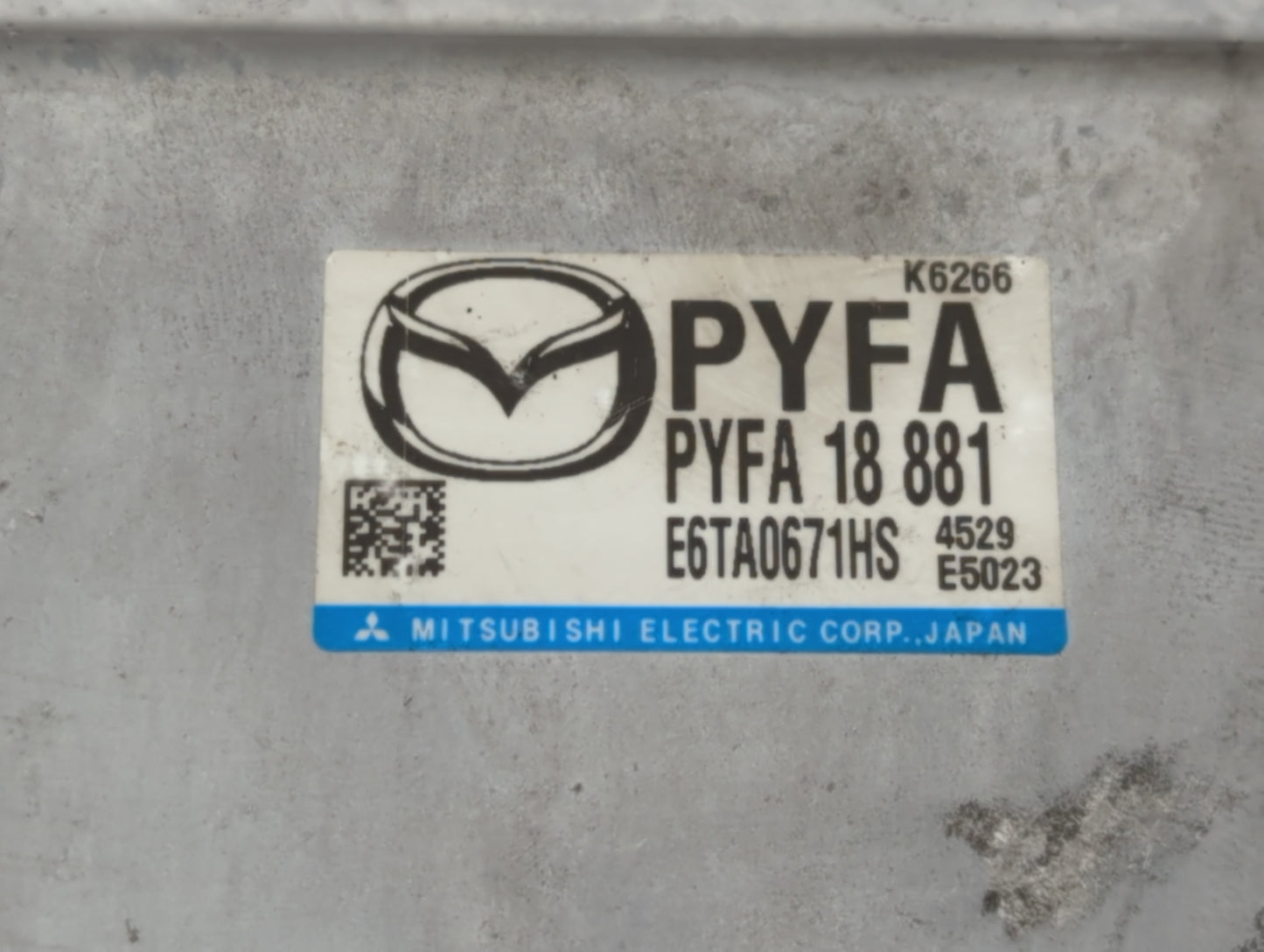 2018 Mazda 6 PCM Engine Control Computer ECU ECM PCU OEM P/N:E6TA0671HS PYFA 18 881 Fits OEM Used Auto Parts - Oemusedautopa