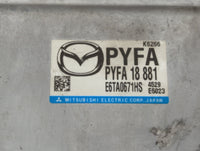 2018 Mazda 6 PCM Engine Control Computer ECU ECM PCU OEM P/N:E6TA0671HS PYFA 18 881 Fits OEM Used Auto Parts - Oemusedautopa