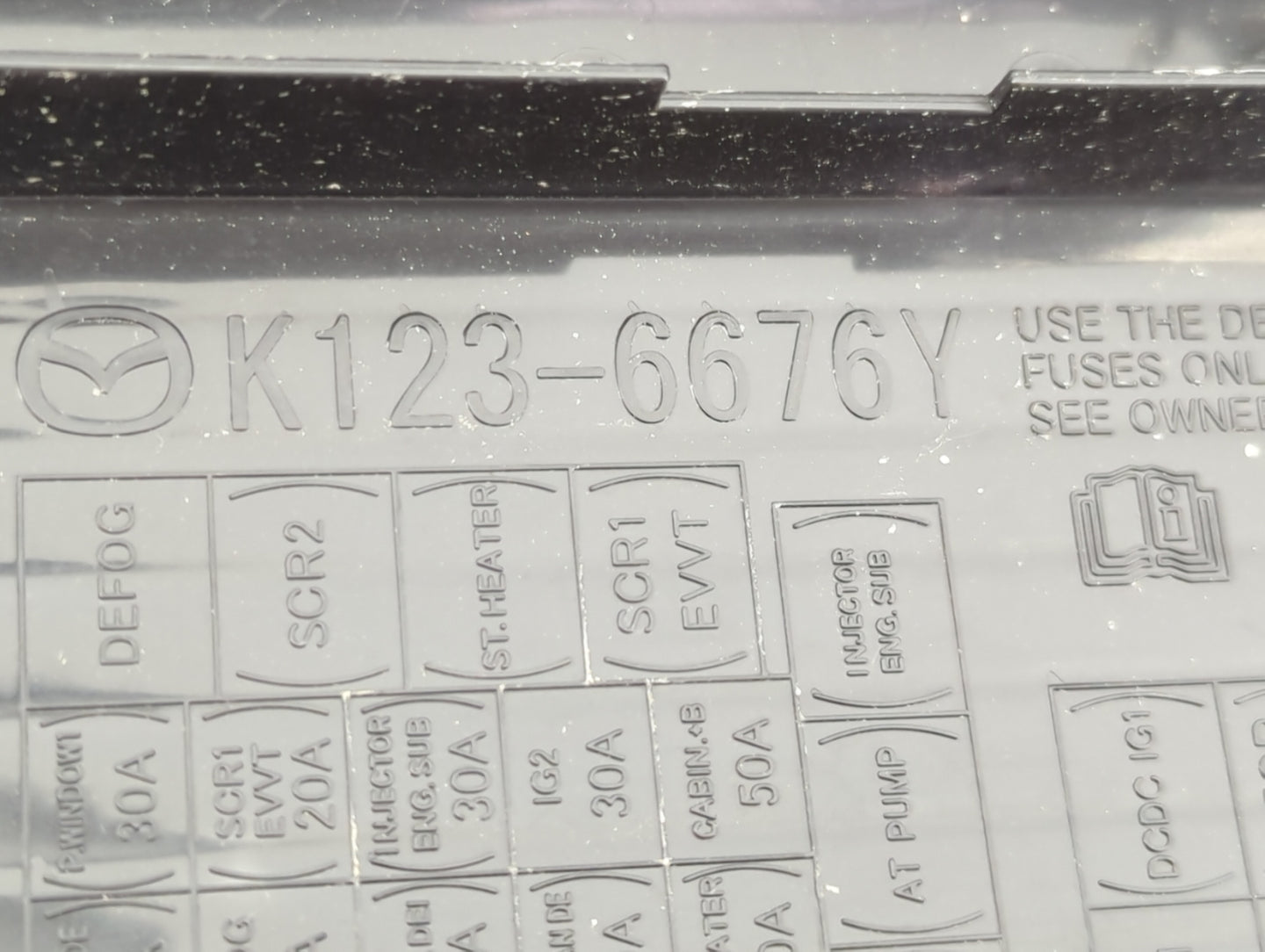 2013-2022 Mazda Cx-5 Fusebox Fuse Box Panel Relay Module P/N:K123-6676Y Fits OEM Used Auto Parts - Oemusedautoparts1.com