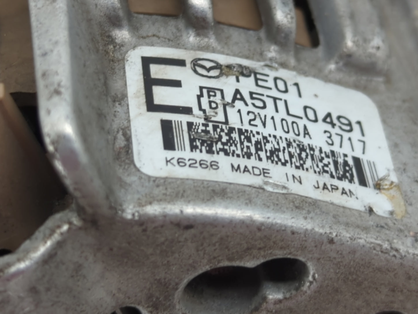 2017-2022 Mazda Cx-5 Alternator Replacement Generator Charging Assembly Engine OEM P/N:A5TL0491 Fits OEM Used Auto Parts - O