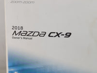 2018 Mazda Cx-9 Owners Manual Book Guide P/N:9999-95-011C-18 OEM Used Auto Parts - Oemusedautoparts1.com