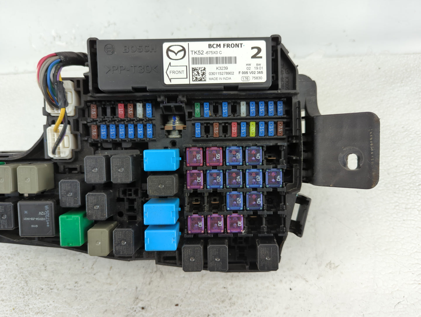 2016-2022 Mazda Cx-9 Fusebox Fuse Box Panel Relay Module P/N:030115278902 TK52-675X0 C Fits OEM Used Auto Parts - Oemusedaut