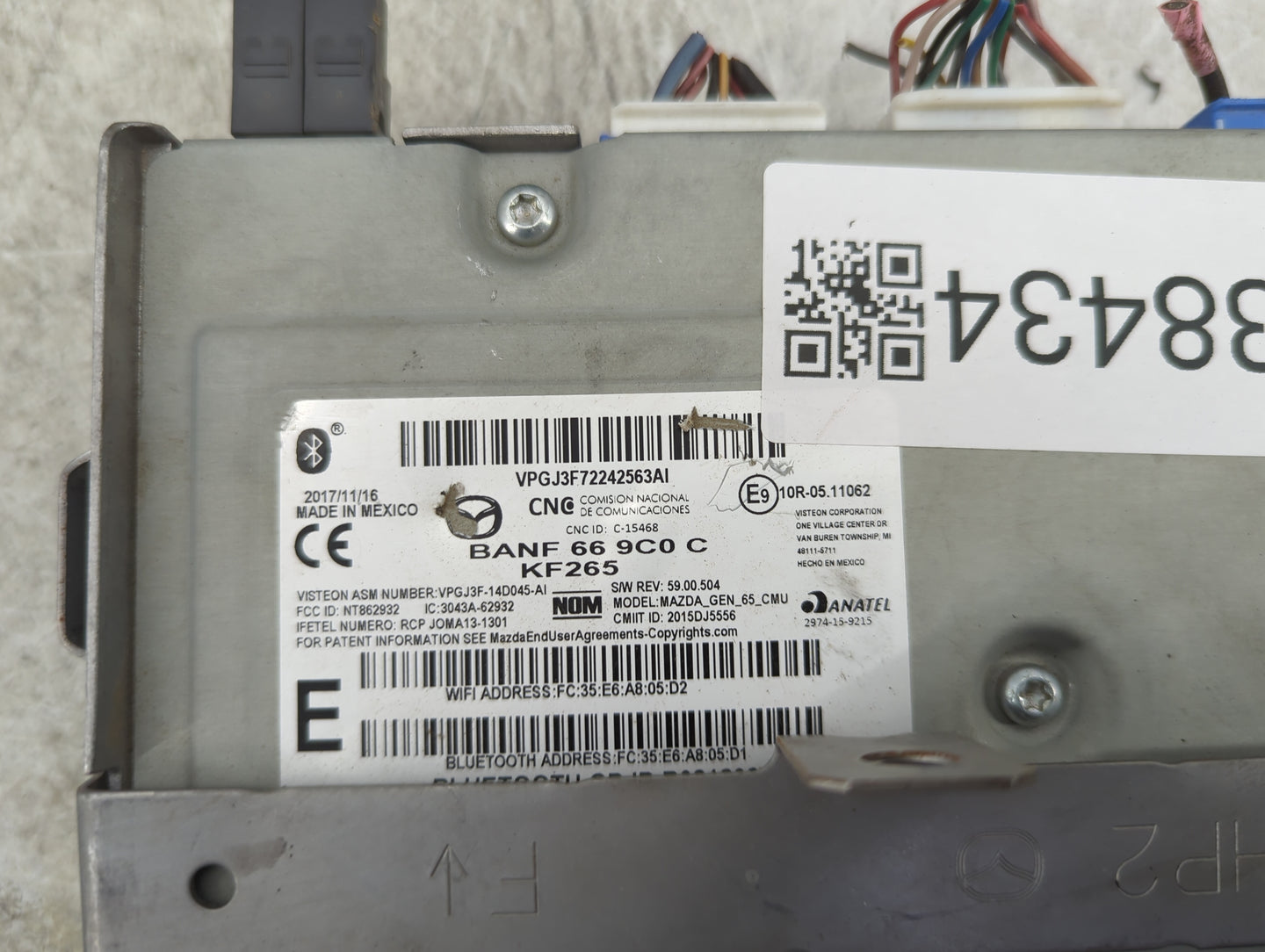 2018 Mazda Mazda3 Radio AM FM Cd Player Receiver Replacement P/N:BANF 66 9C0 C KF265, VPGJ3F72242563AI, VPGJ3F-14D045-AI Fit