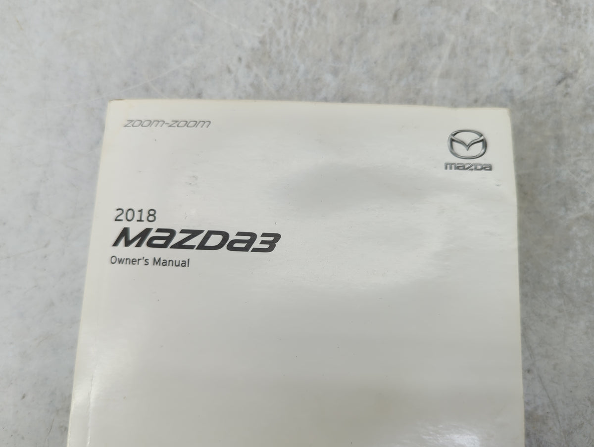 2018 Mazda Mazda3 Owners Manual Book Guide P/N:8GE4-EA-17FM 9999-95-038C-18 OEM Used Auto Parts - Oemusedautoparts1.com