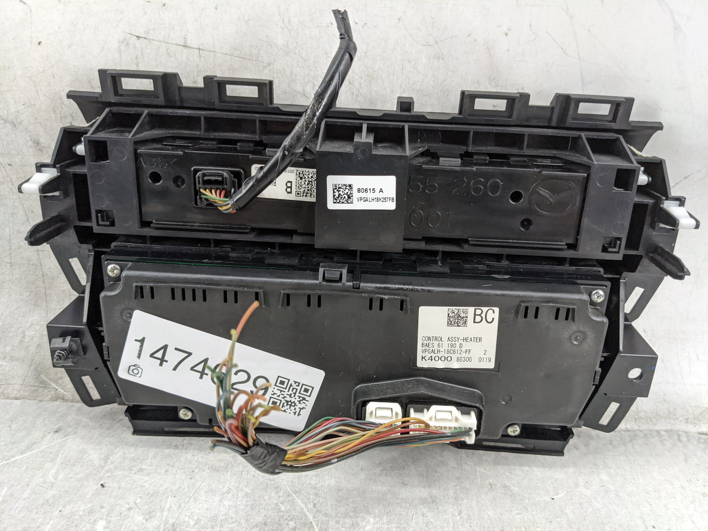 2018 Mazda Mazda3 Climate Control Module Temperature AC/Heater Replacement P/N:BAES61190D K4000, VPGALH-18C612-FF Fits Fits 