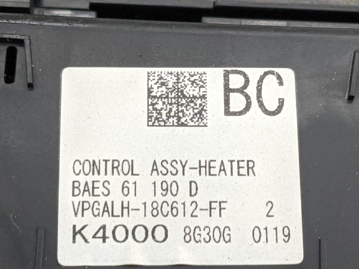 2018 Mazda Mazda3 Climate Control Module Temperature AC/Heater Replacement P/N:BAES61190D K4000, VPGALH-18C612-FF Fits Fits 