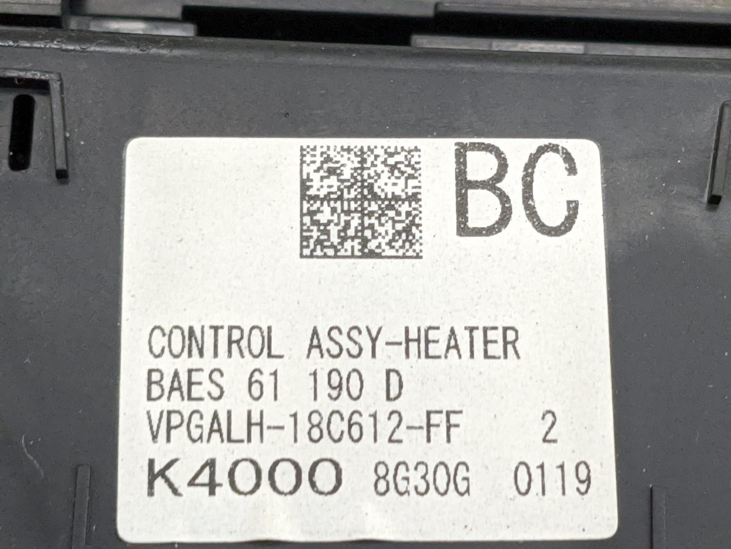 2018 Mazda Mazda3 Climate Control Module Temperature AC/Heater Replacement P/N:BAES61190D K4000, VPGALH-18C612-FF Fits Fits 