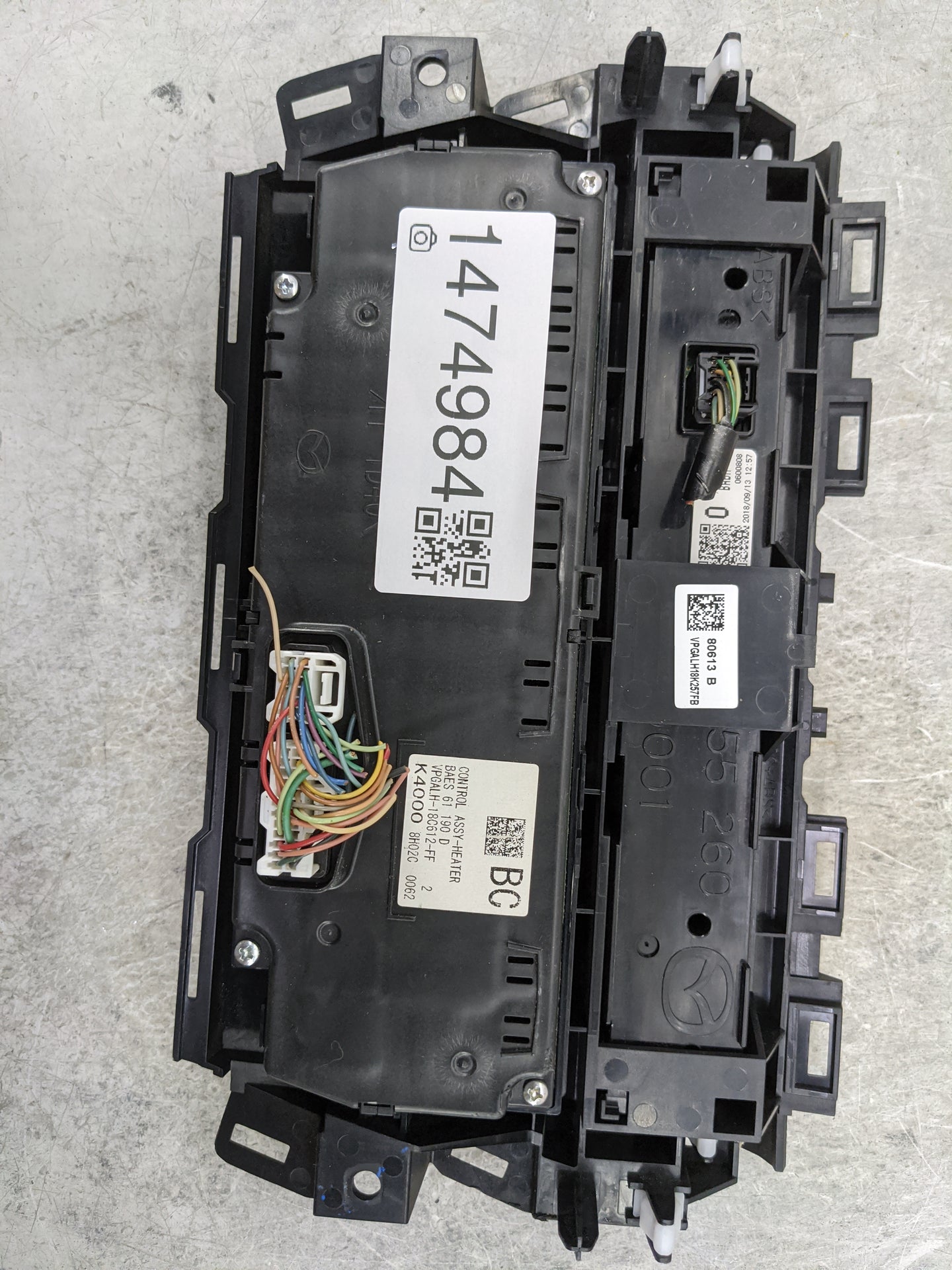 2018 Mazda Mazda3 Climate Control Module Temperature AC/Heater Replacement P/N:BAES61190D VPGALH-18C612-FF Fits Fits 2017 OE
