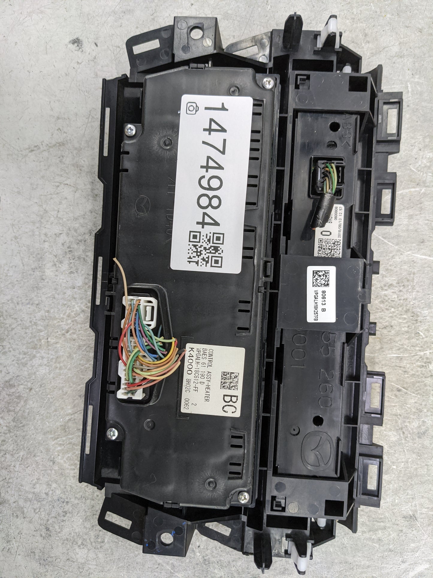 2018 Mazda Mazda3 Climate Control Module Temperature AC/Heater Replacement P/N:BAES61190D VPGALH-18C612-FF Fits Fits 2017 OE