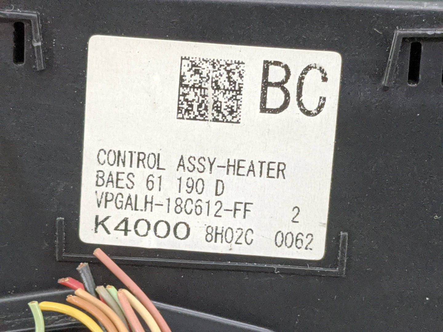 2018 Mazda Mazda3 Climate Control Module Temperature AC/Heater Replacement P/N:BAES61190D VPGALH-18C612-FF Fits Fits 2017 OE