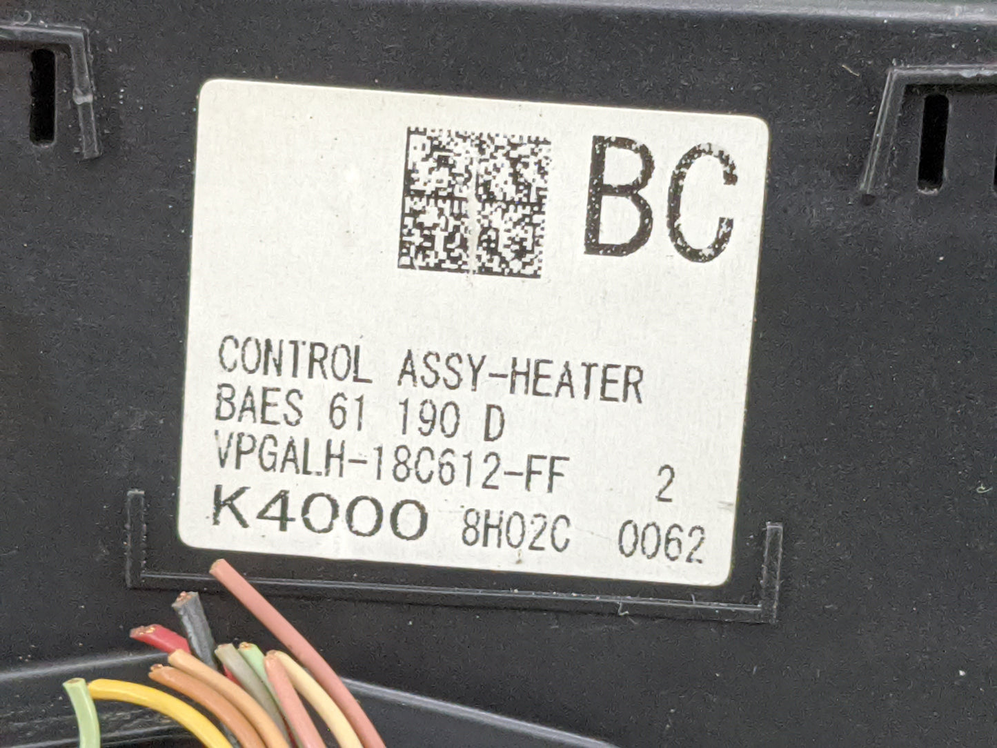 2018 Mazda Mazda3 Climate Control Module Temperature AC/Heater Replacement P/N:BAES61190D VPGALH-18C612-FF Fits Fits 2017 OE
