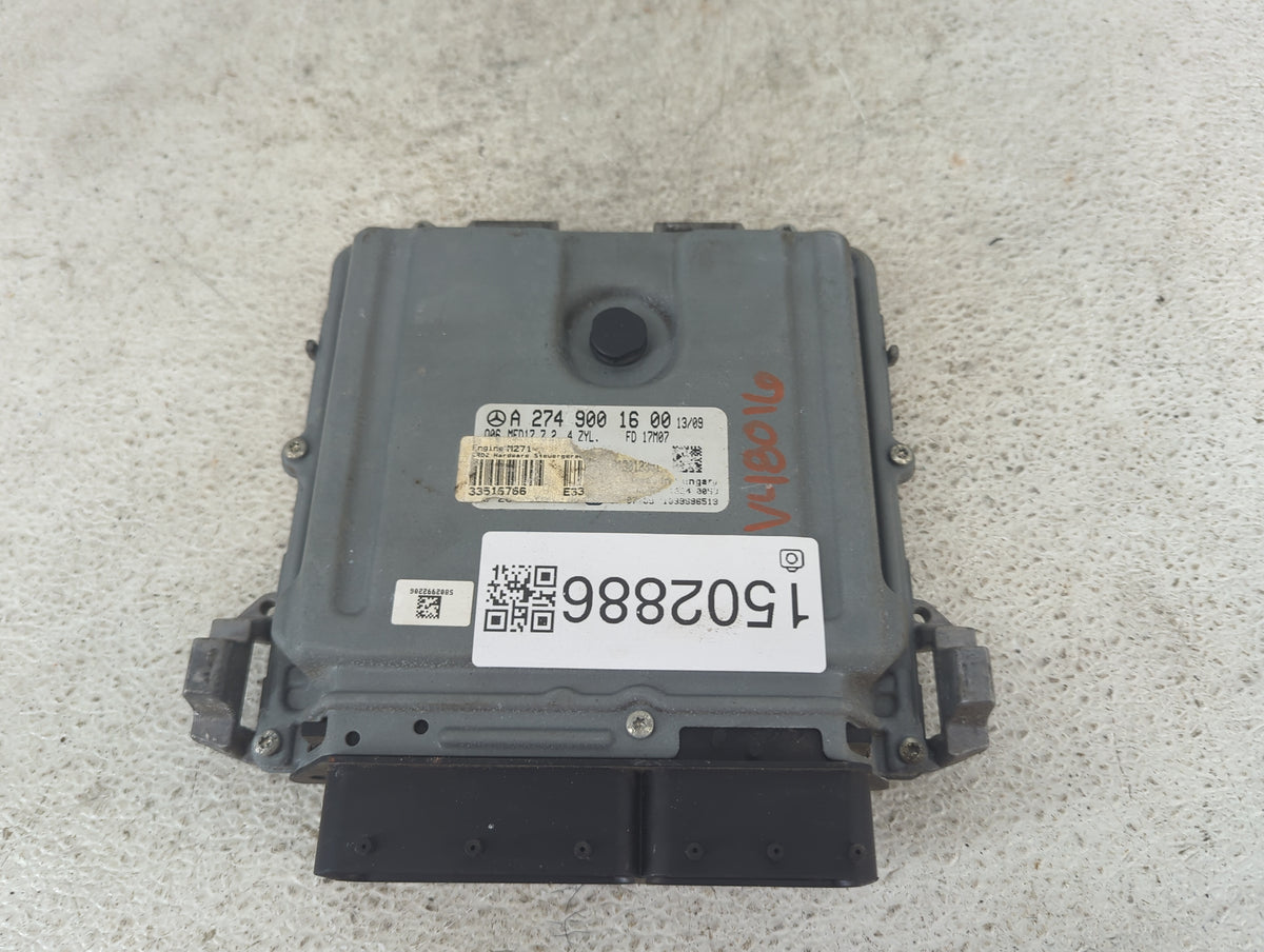 2018 Mercedes-Benz C-Class PCM Engine Control Computer ECU ECM PCU OEM P/N:A2749001600 MED17.7.2 Fits Fits 2016 2017 2019 20