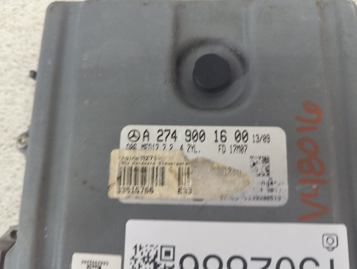 2018 Mercedes-Benz C-Class PCM Engine Control Computer ECU ECM PCU OEM P/N:A2749001600 MED17.7.2 Fits Fits 2016 2017 2019 20