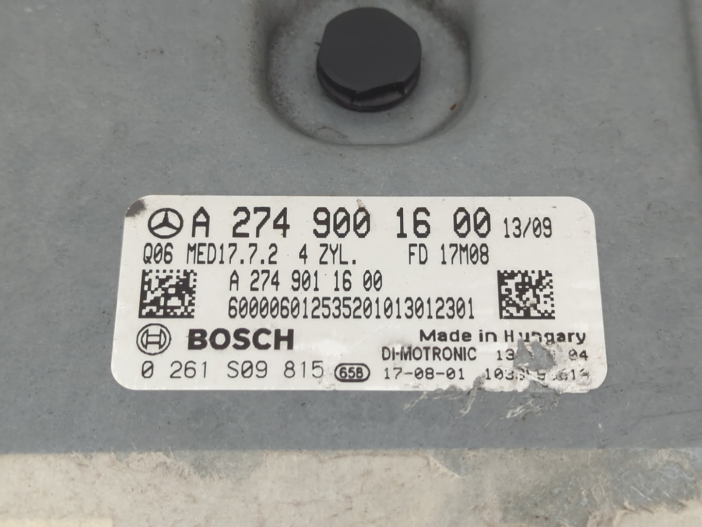 2017-2018 Mercedes-Benz C300 PCM Engine Control Computer ECU ECM PCU OEM P/N:A 274 900 16 00 0 261 S09 815 Fits OEM Used Aut