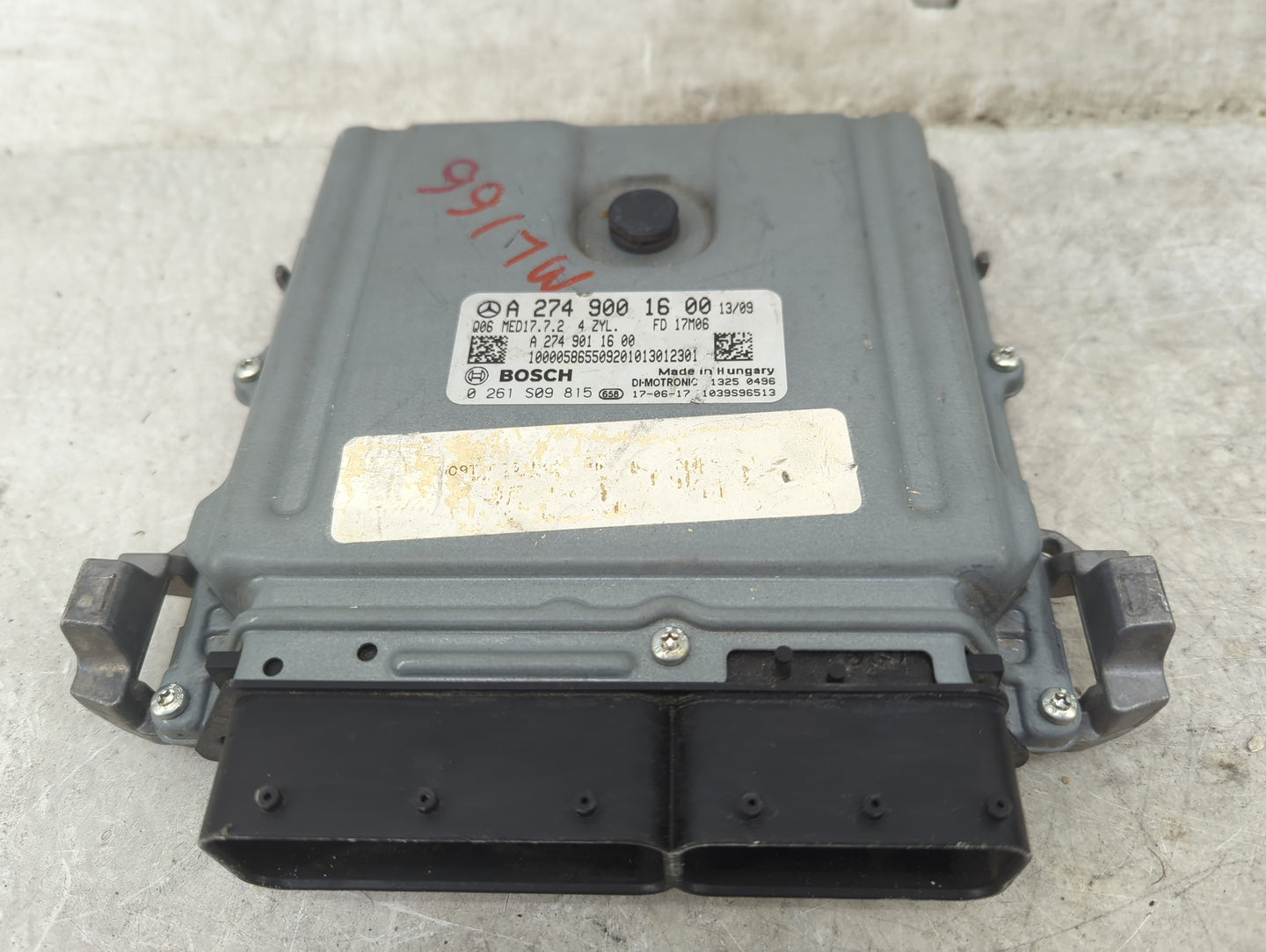 2017-2018 Mercedes-Benz C300 PCM Engine Control Computer ECU ECM PCU OEM P/N:A2749001600 A2749011600 Fits OEM Used Auto Part