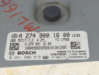 2017-2018 Mercedes-Benz C300 PCM Engine Control Computer ECU ECM PCU OEM P/N:A2749001600 A2749011600 Fits OEM Used Auto Part