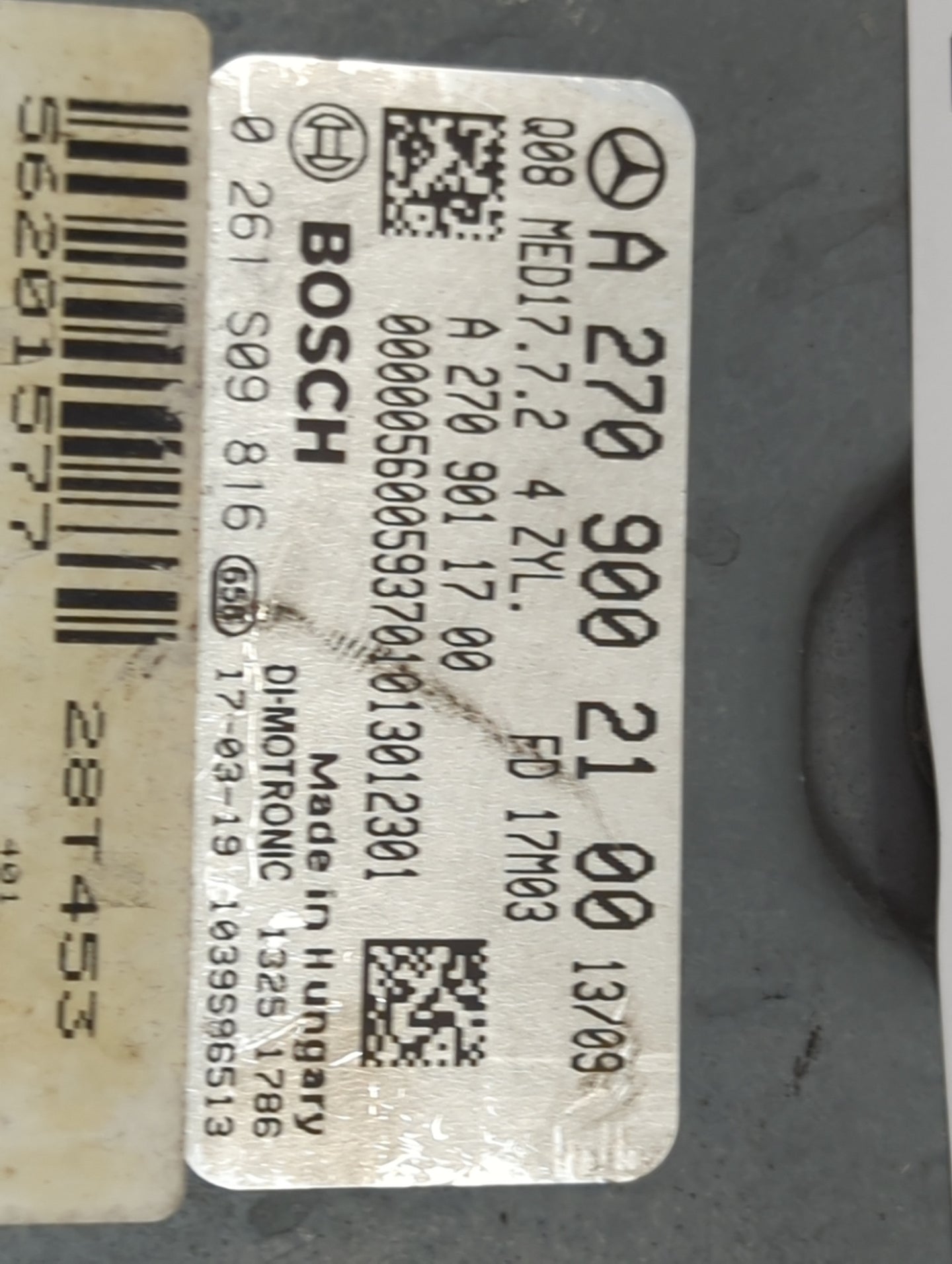 2014-2019 Mercedes-Benz Cla250 PCM Engine Control Computer ECU ECM PCU OEM P/N:A2709002100 0261S09816 Fits OEM Used Auto Par
