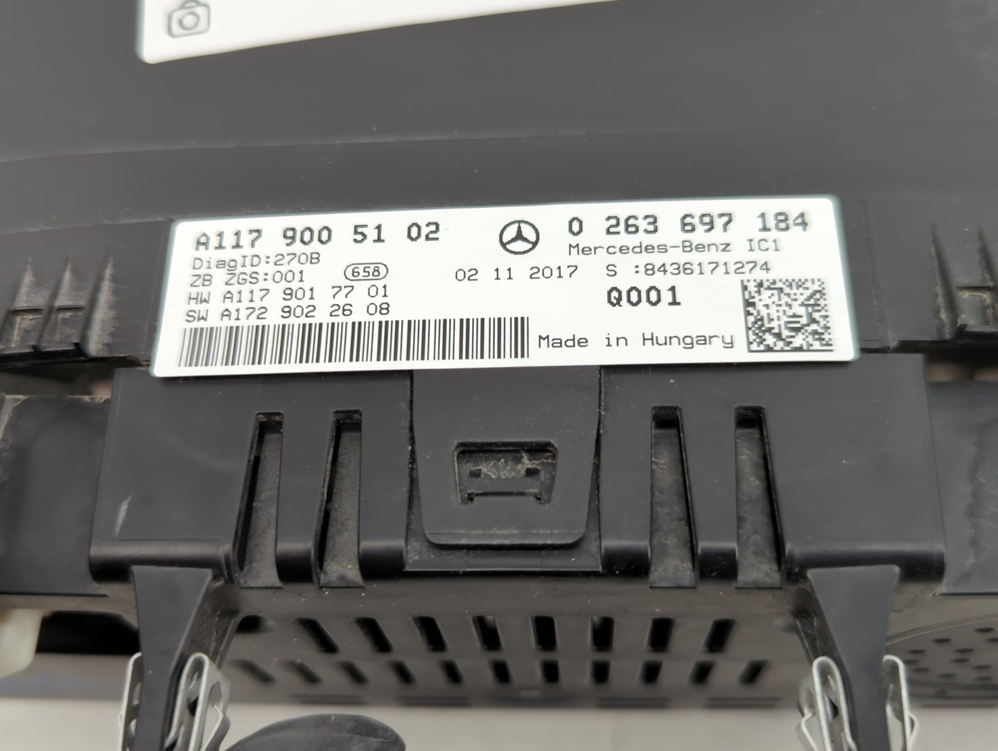 2018 Mercedes-Benz Cla250 Instrument Cluster Speedometer Gauges P/N:A1179005102 0263697184, A1179017701, A1729022608 Miles: 
