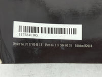 2018 Mercedes-Benz Cla250 Owners Manual Book Guide P/N:117 584 03 05 OEM Used Auto Parts - Oemusedautoparts1.com