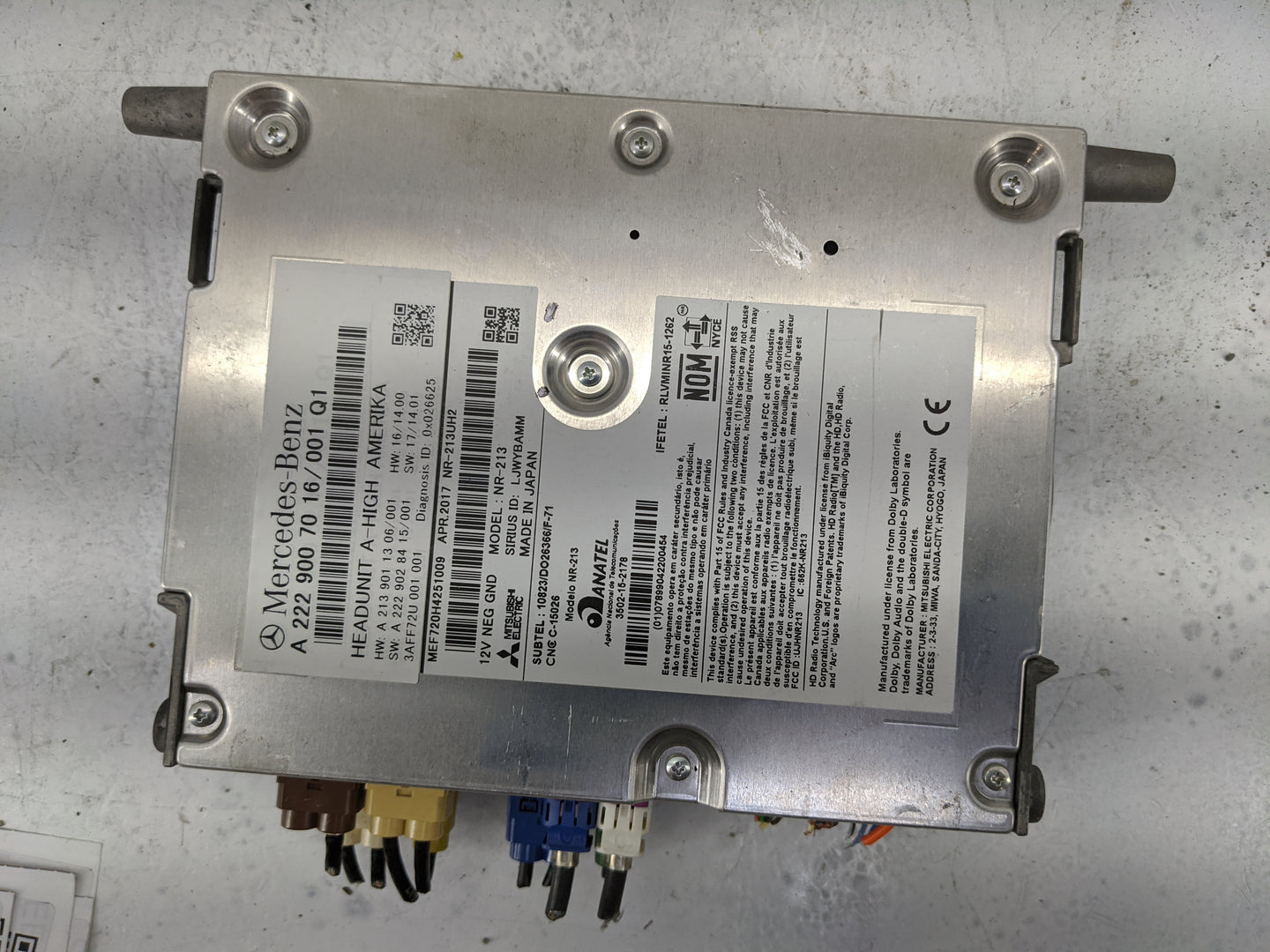 2018 Mercedes-Benz E-Class Radio AM FM Cd Player Receiver Replacement P/N:A 2229007016/001 Q1 A2229007016, A2139011306/001 F